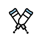 Crutches SVG Icon